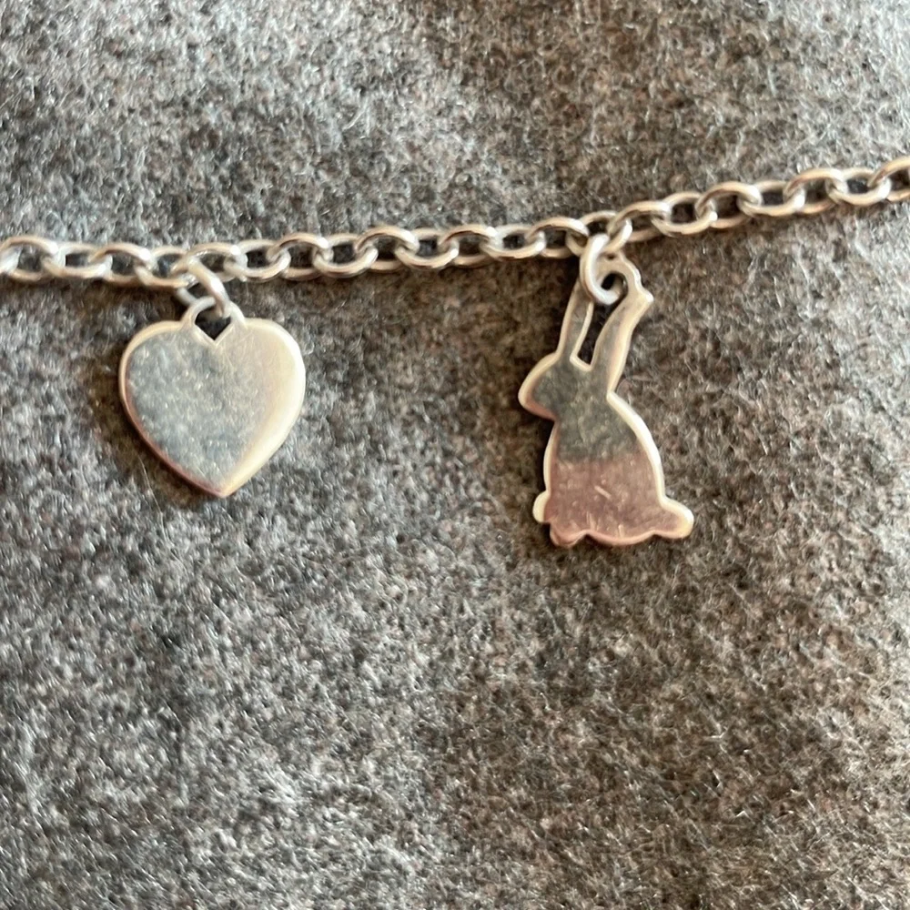 Lenore Doskow Handmade Sterling Silver Antique Charm Bracelet w Animals & Heart!